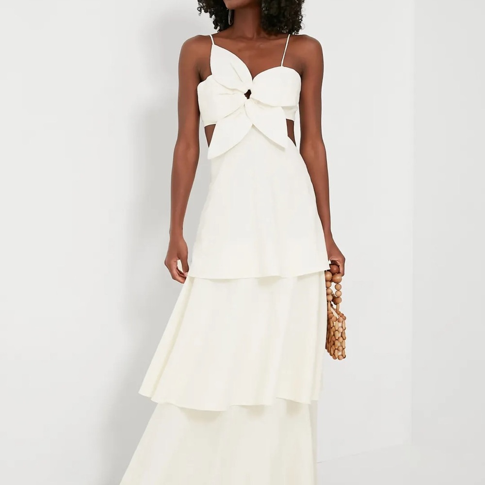 Farm Rio White Floral Dress